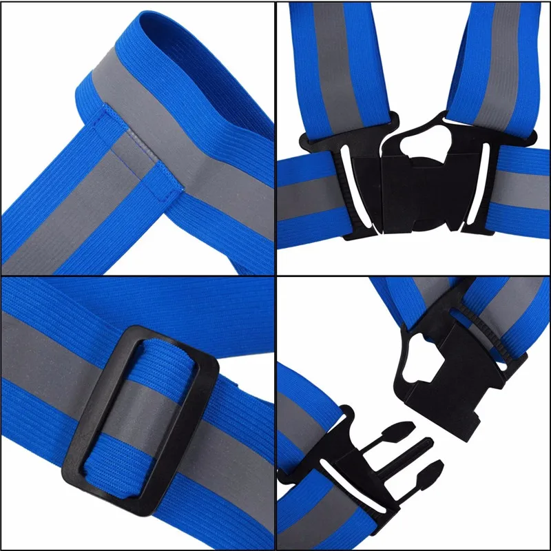 Adjustable high visibility Cycling Reflective Vest Belt Chaleco Reflectante Bicicleta Night Jacket Run Cycling Vest Drop Ship