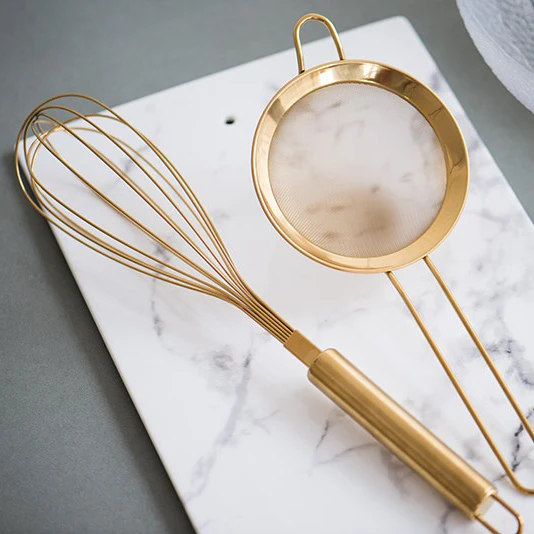 Batedor de Ovos Peneira de Malha 2 Pçs e set Mão Whisk Ovo Misturador Baking Shaker Peneira Farinha