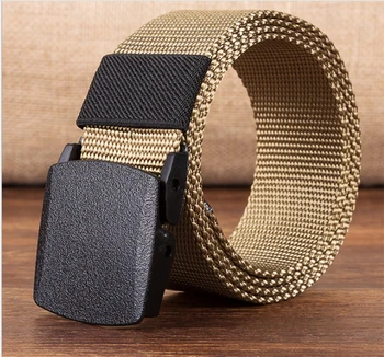 

2018 New Men's Women's Luxury Canvas Belt Fashion Durable Casual Nylon Belt Quick-dry Strap Belt Plastic Buckle