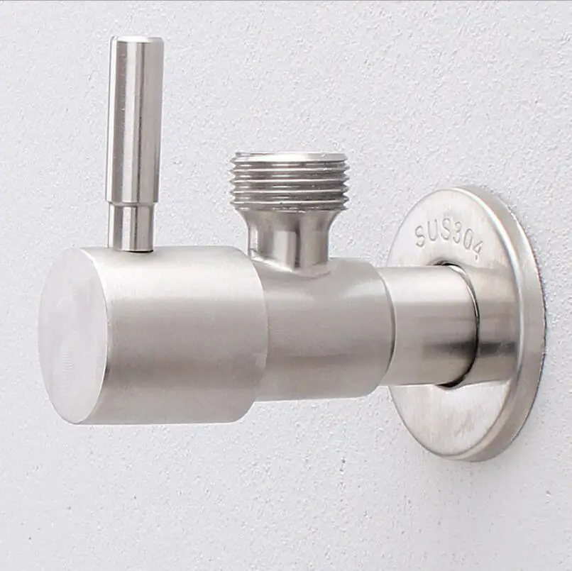 

304 Stainless Steel Angle Valve G1 / 2 * 1/2 Water Heater Toilet Inlet Water Stop Valve Faucet Angle Valve