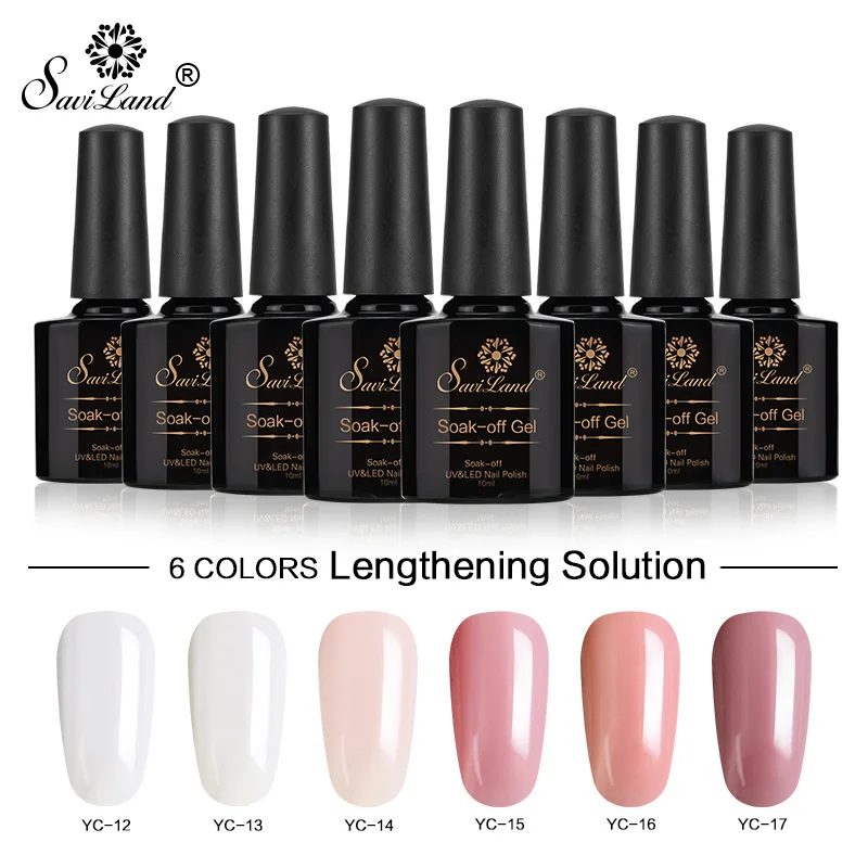 

Saviland 10ml Poly Gel Manicure Extension 6colors Lengthening Solution French Nails Art Tips Crysta Jelly Gum Hard Gel