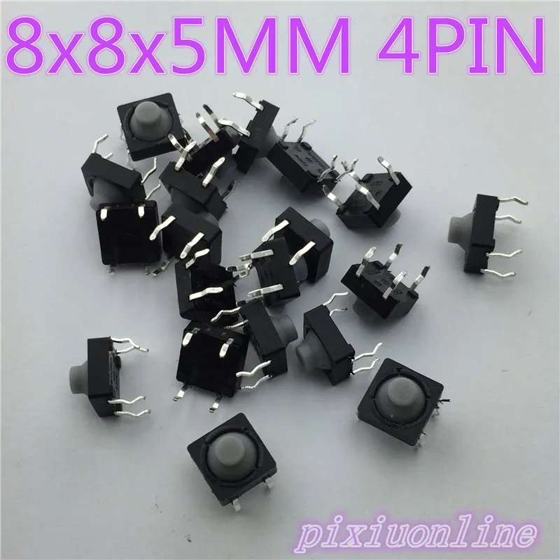 

G77Y High Quality 20pcs 8x8x5MM 4PIN Conductive Silicone Soundless Tactile Tact Push Button Micro Switch Hot Sale 2017