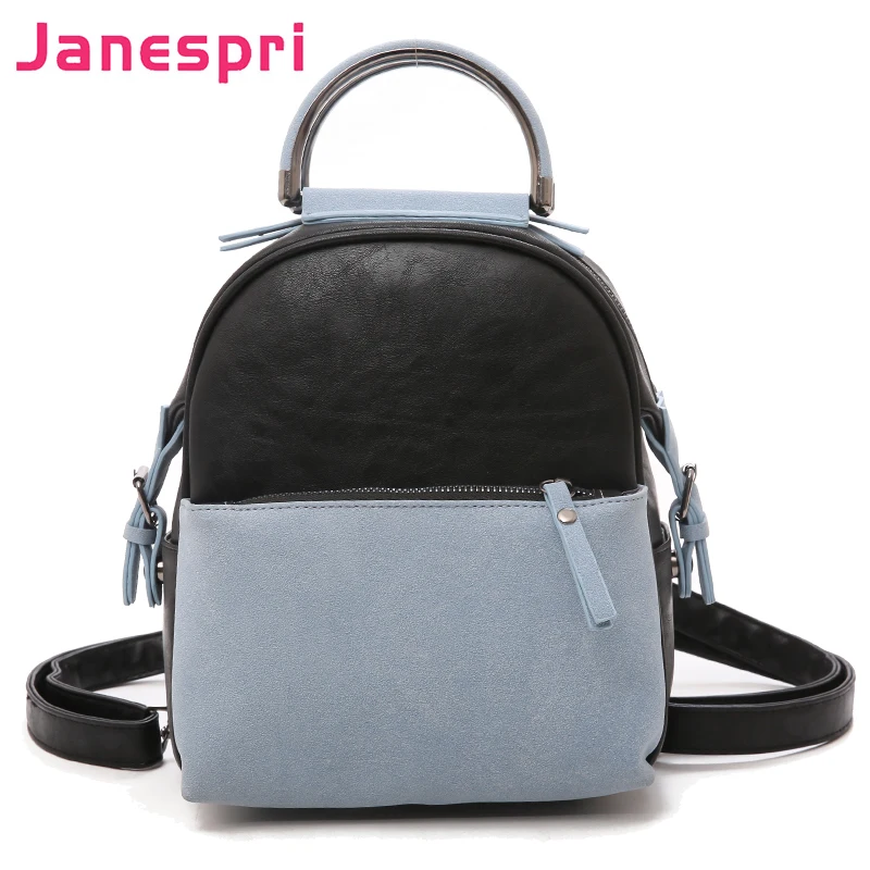 

Janespri Fashion Rivet women Backpack PU Leather Female Backpack High Quality Mini Casual bags for Girls 2018 mochila New