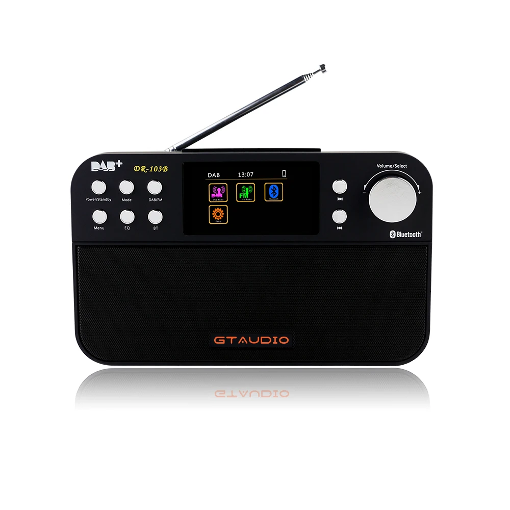 Профессиональный Черный GTMedia DR103B цифровой fm-радио DAB+ Радио Stero для Великобритании ЕС с Bluetooth Встроенный громкоговоритель цветной экран