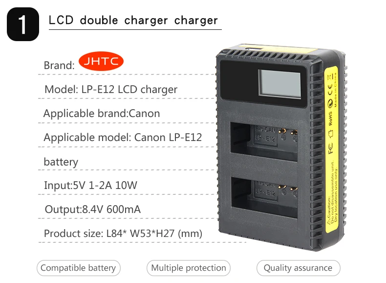 M M2 M100 M50 100D Rebel SL1 LPE12, LP-E12 LP E12, 1200mAh