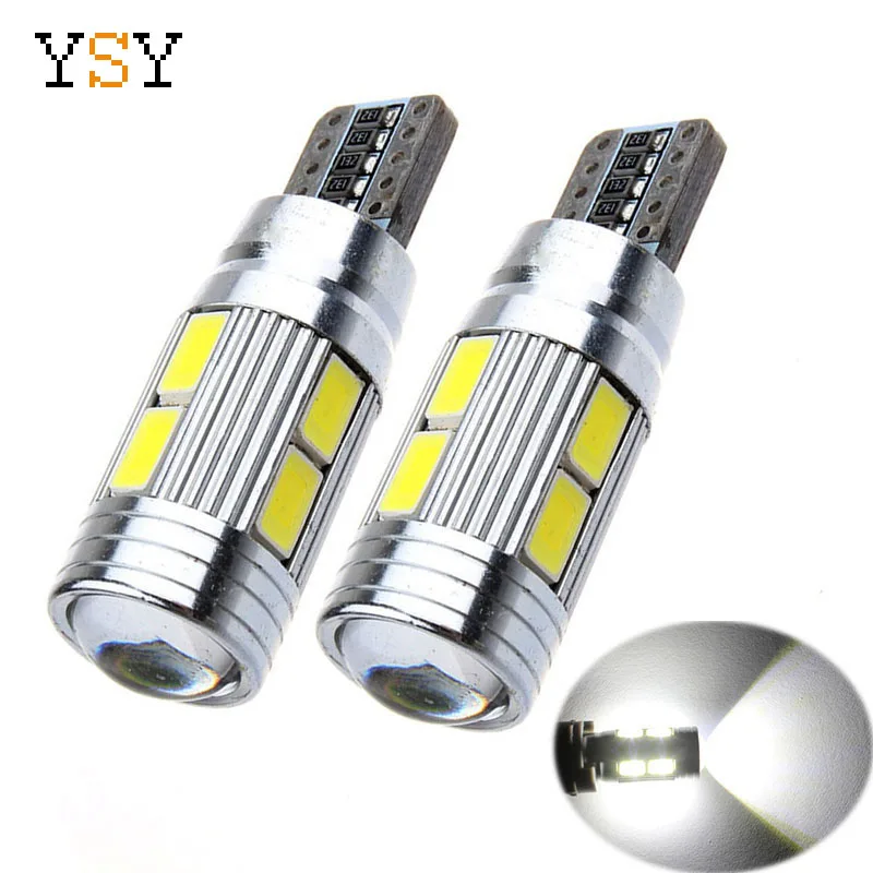10 шт. T10 10SMD 5630 5730 белый светодиод для W5W 194 168 2825 автомобильный боковой клиновый