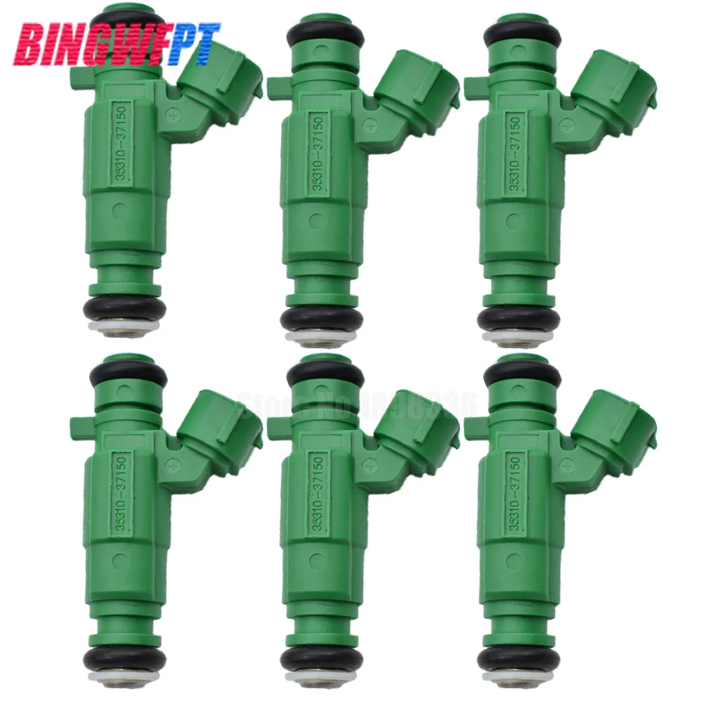 6x Fuel Injector For Hyundai Sonata Santa Kia Optima Sportage DOHC V6 2