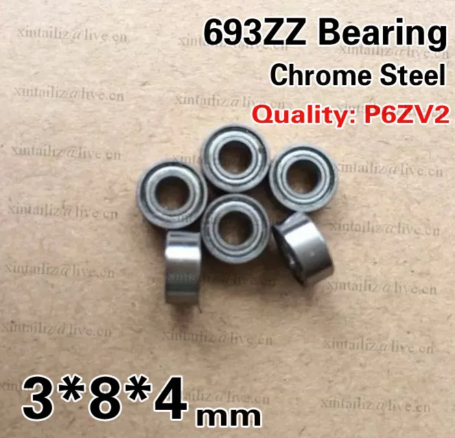[CM693ZZ-P6] 10 шт. хромированная сталь ABEC-7 уровень Высокоскоростной микро шарикоподшипник 693zz W639/3zz 3*8*4