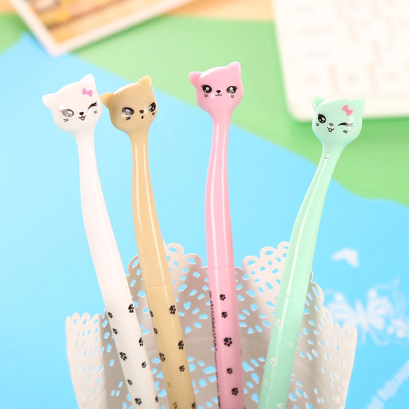 60 шт. kawaii ручка милый Аниме Мода Гель-лак с эффектом кошачьего глаза ручки для школы студентов дети девушки подарок милые стационарные Смешанные цвета