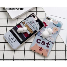 Squishy 3D Soft lazy Cat Soft Silicone Phone Case Cover For iPhone 6/6S/7 Plus
