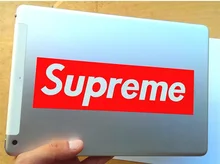 32 pcs Supreme sticker SUP red big size 19x5 8cm waterproof and oilproof computer glass backpack