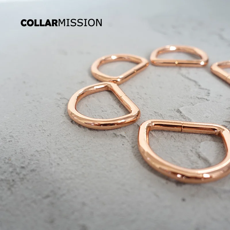 D кольцо для 25 мм лямки собачий ошейник, цепь кожаный ремень розовое Золотое соединение металлическая пряжка сверхмощный не сварной плоский ди кольцо DK25M