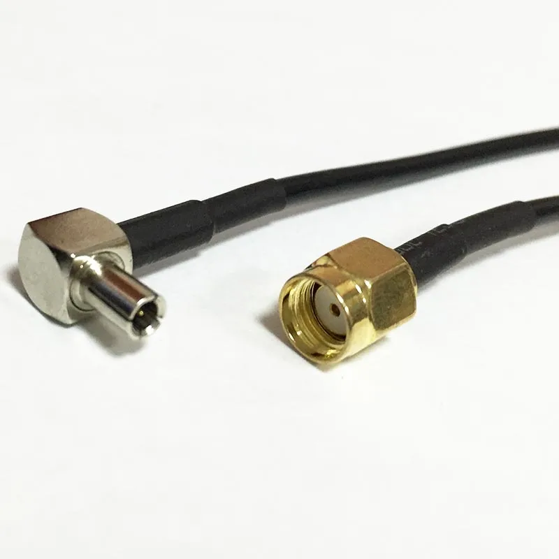 New Wireless Modem Wire RP SMA Male Plug To TS9 Right Angle Connector