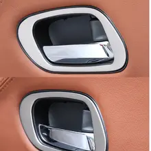 SUS304 Aço Inoxidável Inner Interior Maçaneta Da Porta Guarnição Car styling Acessórios de Cobertura Para Honda Vezel HR-V VFC 2014-2017