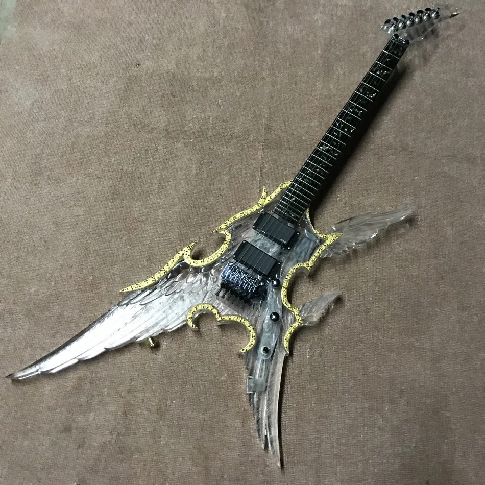

DK LED acrylic electric guitar,free shipping