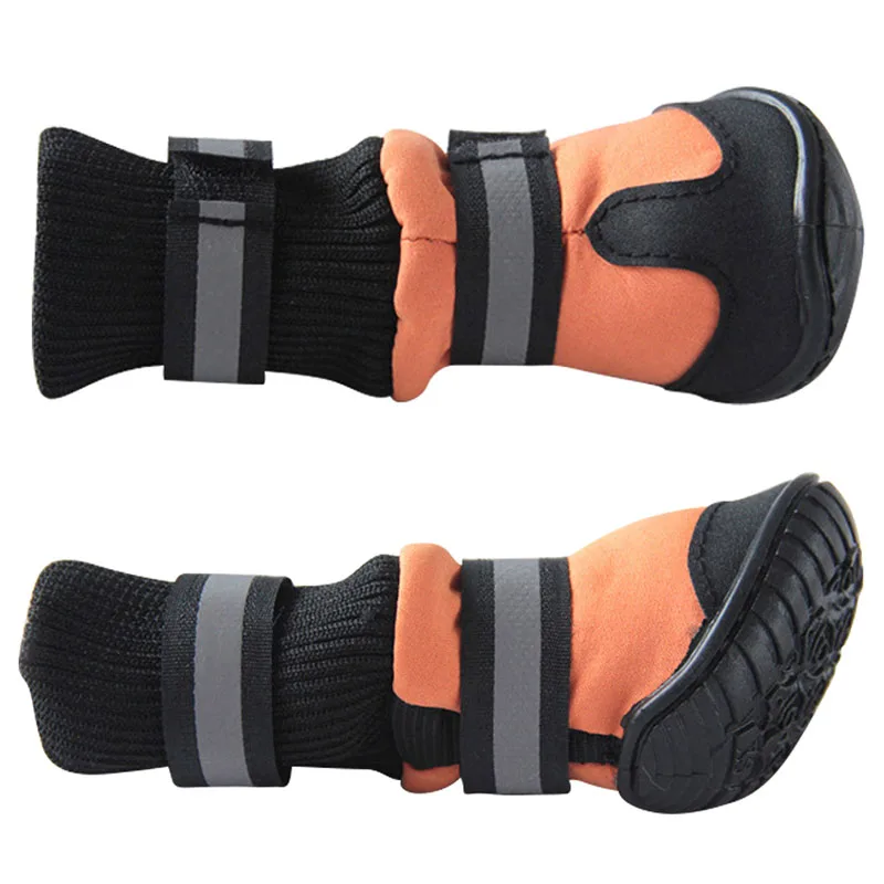 Cotton Waterproof Boots Non slip Rubber Sole Dog Shoes Five Size Shoes For Dogin Dog Shoes from