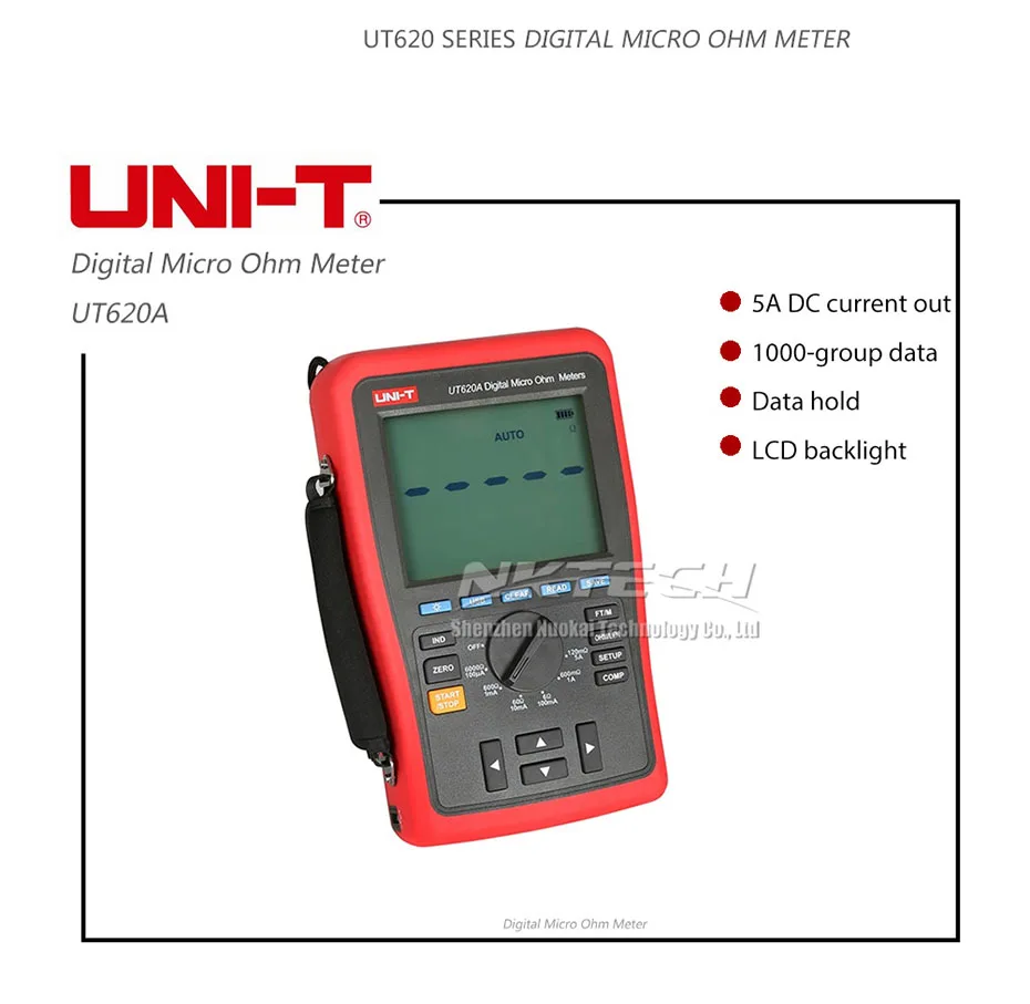 UNI-T UT620A DC Цифровой Микро-ом метров датчик с низким сопротивлением 4-провод измерения хранения данных USB передачи 7,4 V 4000 mAh Батарея