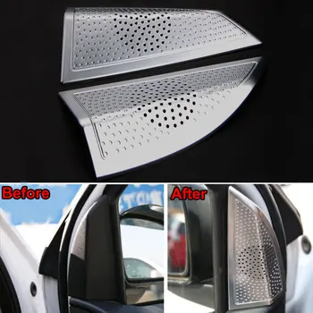 

Interior ABS Front Door Sound Speaker Cover Trim Frame Decoration for Compass 2011-2015 Car Styling