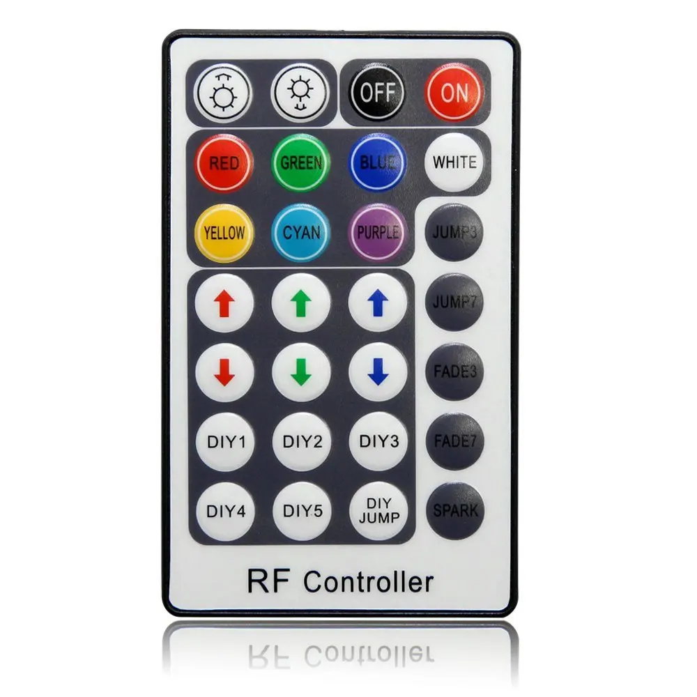 US $247.00 OSIDEN Aluminum 28key RF Controller 12A 288W DC1224V Wireless Rgb Led Controller Led Strip Remote Control For 5050RGB LED Strip