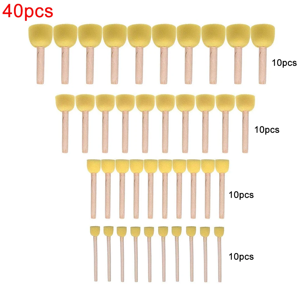 40 шт./компл. круглая Пена Кисть-губка дети рисунок «сделай сам» инструменты краска ing игрушка