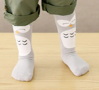 От 0 до 4 лет, хлопковые носки для малышей Нескользящие Детские гольфы с рисунком, одежда для маленьких девочек аксессуары, одежда для мальчиков гетры - Цвет: Penguin