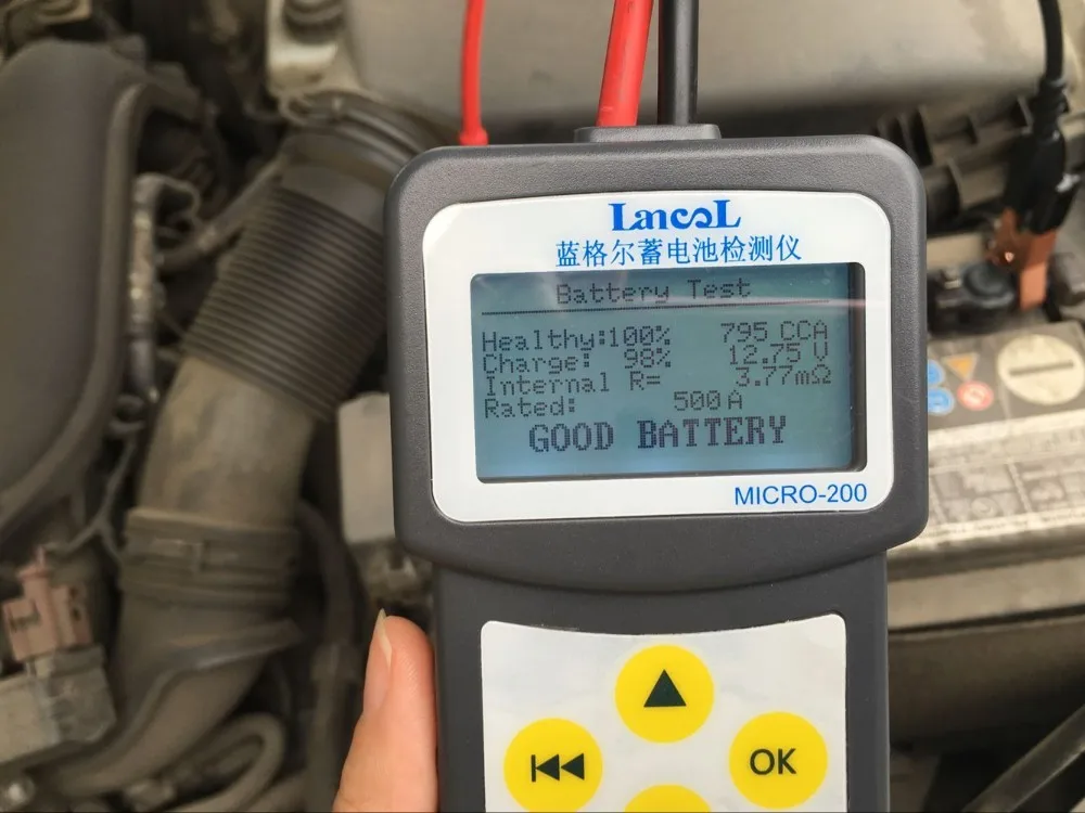 Lancol 12 В автомобильные Батарея тестер проверки MICRO 200 30 200Ah с USB для печати Русский
