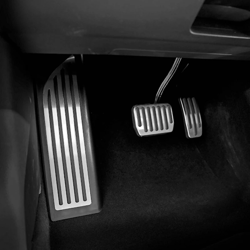Педаль из алюминиевого сплава для Tesla модель 3 акселератор газ Топливо педаль тормоза Отдых Педали коврики покрытие аксессуары для автомобиля стиль