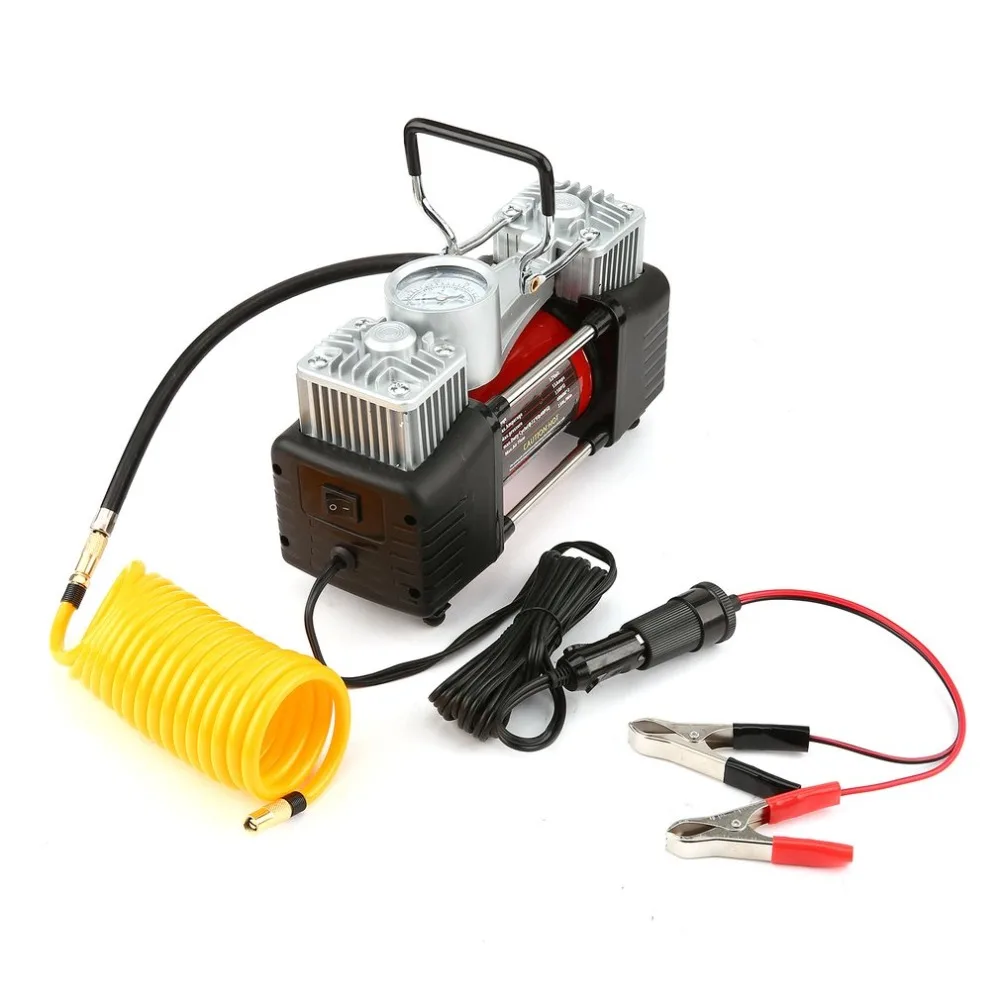 12V Car Air Compressor 150PSI Portable Emergency Heavy Duty 2 Cylinder