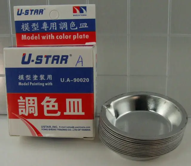 

U-STAR UA-90020A Colour Palette - Small with Groove 12 Pack High Quality Hobby Tools