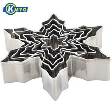 KMYC 5 снежинки в форме Нержавеющая сталь резак для печенья, мастики форма для глазировки торта Форма для бисквитов Рождество Сделай Сам принадлежности для приготовления кондитерских изделий