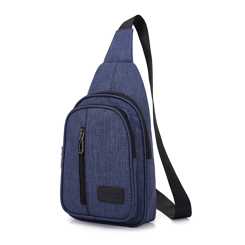 Мобильный мешок нагрудный пакет высокого качества многофункциональные мужские сумки-мессенджеры Повседневная дорожная Мужская маленькая сумка через плечо перевязь сумка - Цвет: Blue