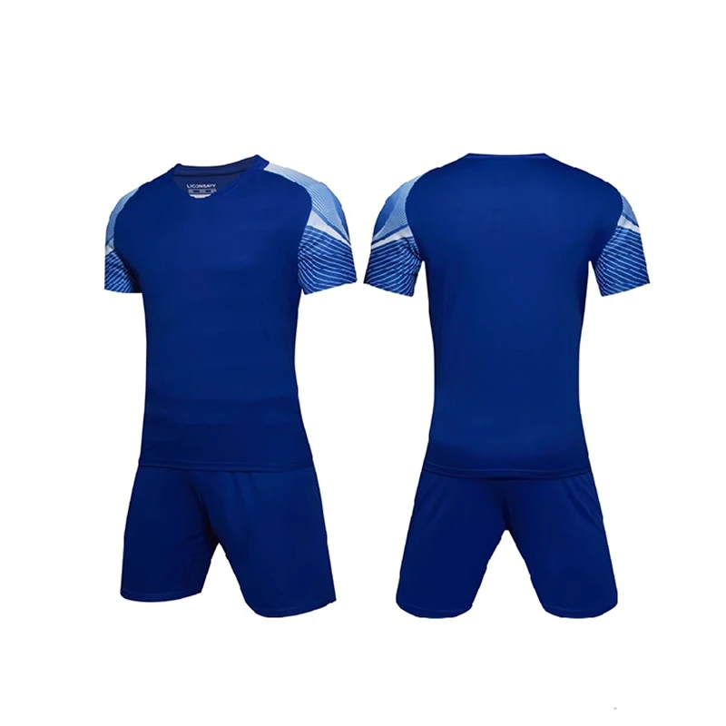 Survete для мужчин t футбол дети мужчины трикотажная Футбольная форма чёрный футбольный командный тренировочный костюм дышащая Футбольная форма для мальчиков принт - Цвет: WD105 blue