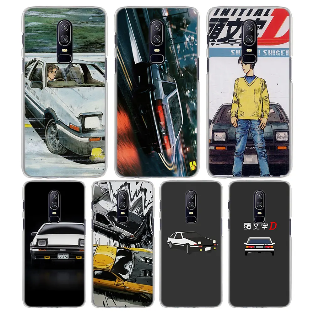 

initial d takumi 86 for OnePlus 6 5T Phone case Transparent frame Hard back Case Cover for Oneplus 5T 6 phone case