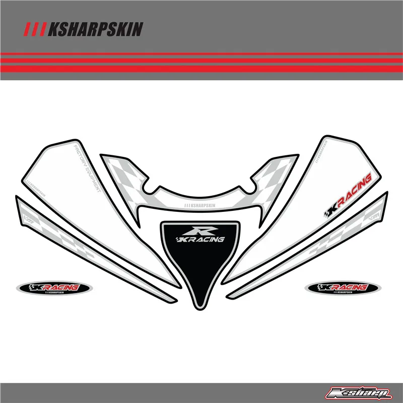 

Front Fairing Motor Number Board 3D Gel Protector for KAWASAKI ZX6R-RR 636B 2003-05