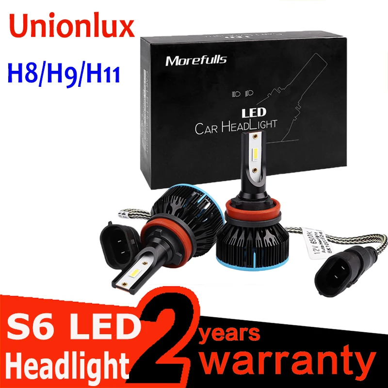 

2pcs Hot Super Bright H8 H9 H11 LED Auto S6 Car Fog Headlight Bulbs 8000LM Car Styling 6000K led automotivo lamp
