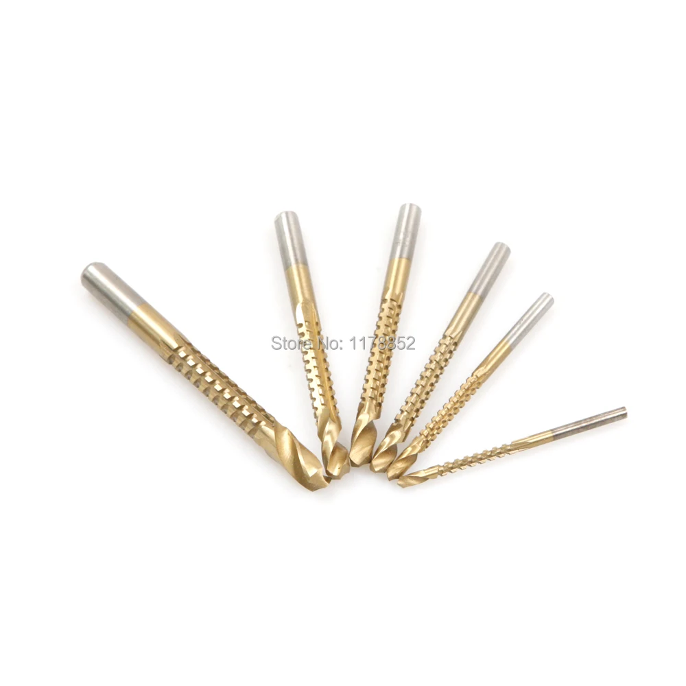 Wood Metal Plastic Cutting HSS Titanium Drill Bit Tooth Hole Saw 6pcs