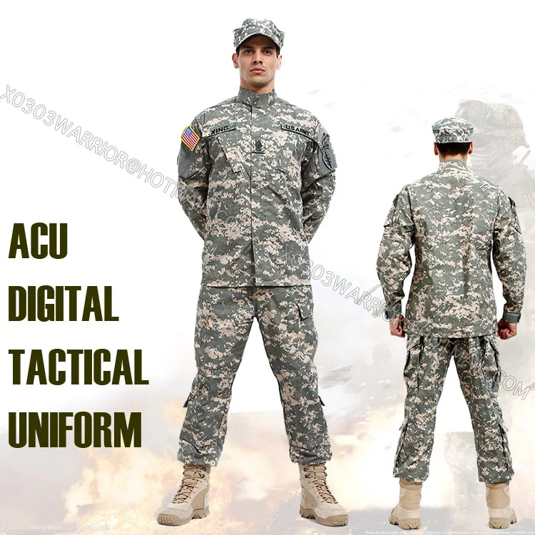 US ACU Digital uniform paintball suit set bdu hunting camouflage uniform tactical airsoft military Jacket _ - Mobile