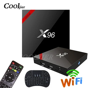 

COOLJIER X96 smart tv box Android 7.1 WIFI Quad core tv box s905w 1GB 2GB ram 8GB 16GB ROM 4K Media Player X96W set top box