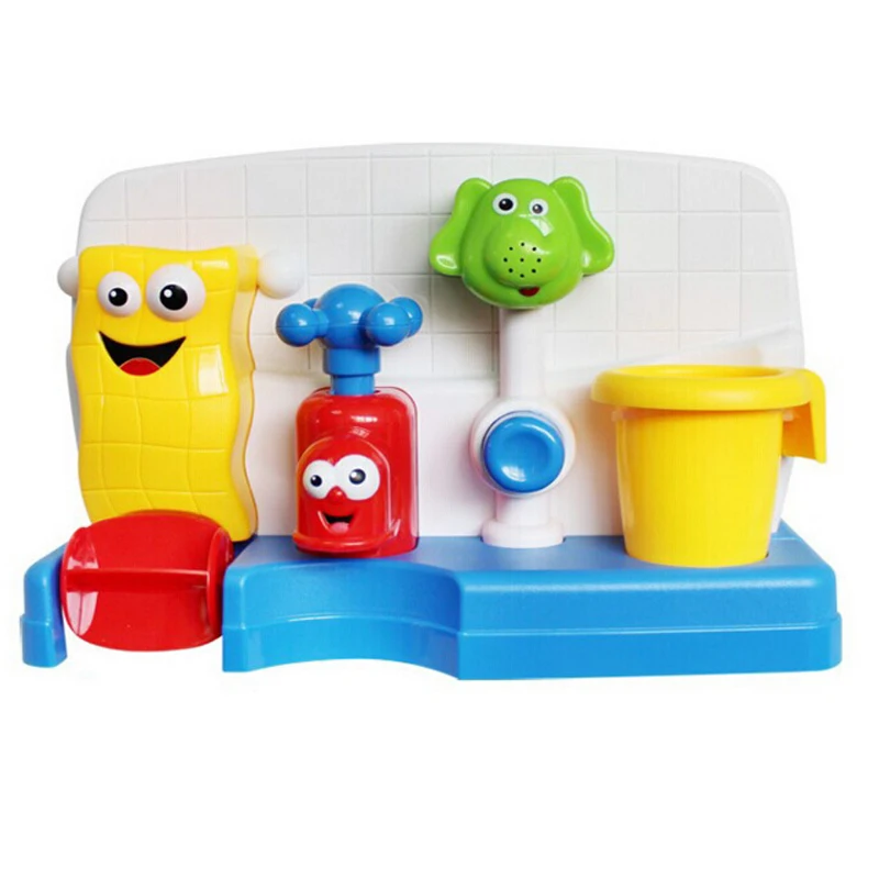 Baby Bath Toys Play Taps Bathroom Buttressed Automatic Spout Play Taps