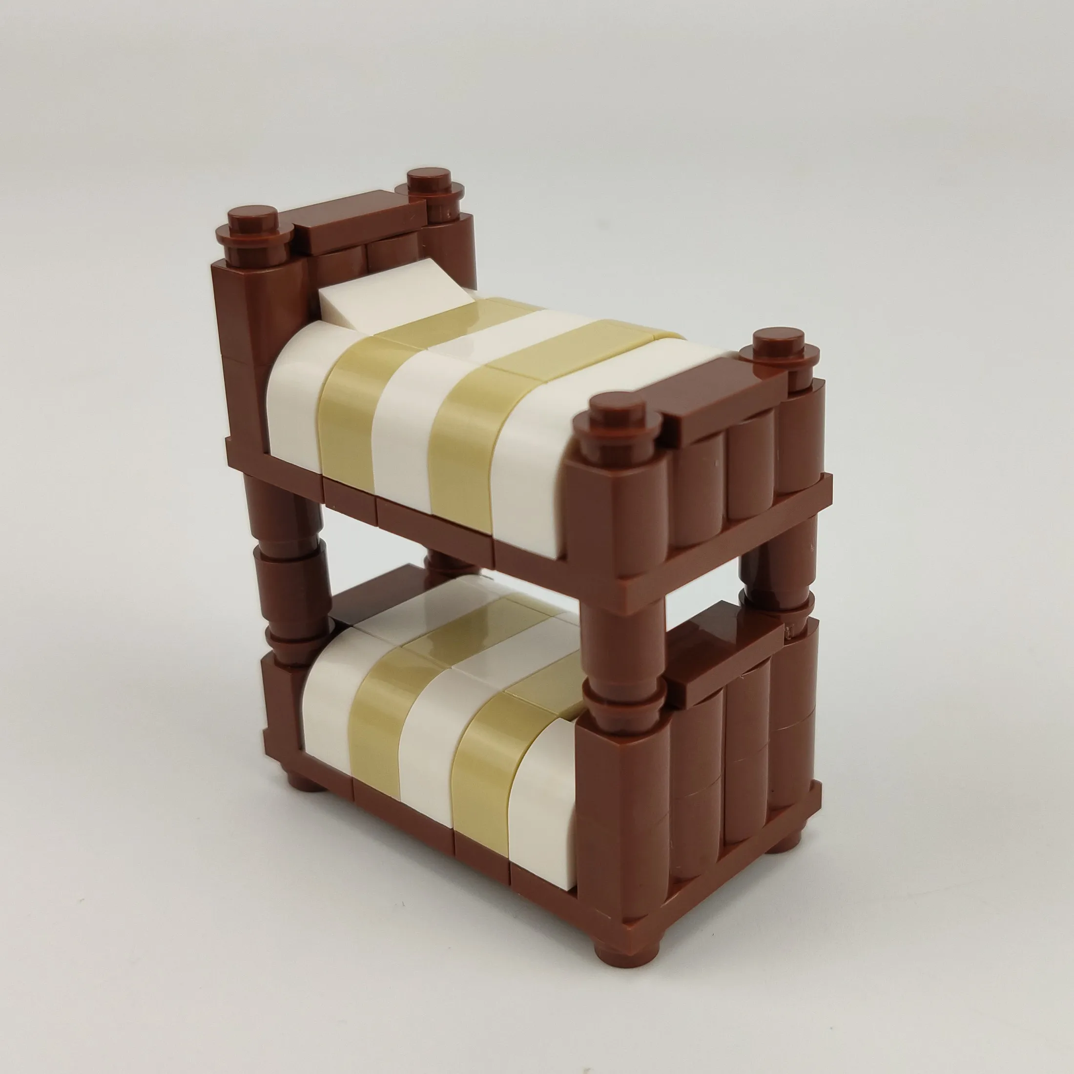 

Legoing MOC Bricks Creator Creamy-white Bunk Bed Set Sale Building Blocks Toys for Children for DIY Blocks Parts Assemble Gifts