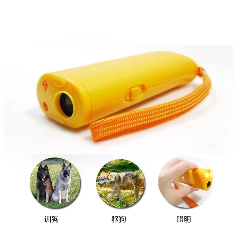 

Pet Dog Repeller Anti Barking Stop Bark Training Device Trainer LED Ultrasonic 3 in 1 Anti Barking Ultrasonic Without Battery