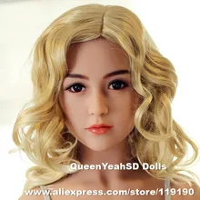 #31 Top quality real silicone sex dolls head for love doll, oral sex toys for men, adult doll heads