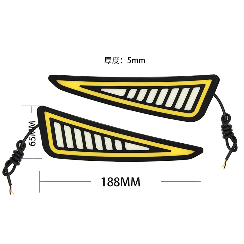 LYMOYO 2 шт., автомобильный drl cob сигнальный светильник, дневной ходовой светильник, белый, желтый, противотуманные лампы, ДХО "Орлиный глаз", водонепроницаемый автомобильный Стайлинг