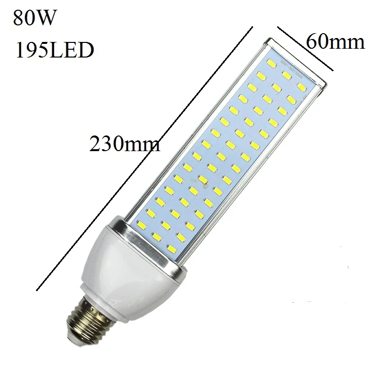 Алюминиевый сплав 30 Вт 40 Вт 50 Вт 60 Вт 80 Вт 100 Вт Светодиодный светильник E27 B22 E40 110 В или 220 В кукурузная лампа высокой мощности энергосберегающий 5630 5730 SMD светильник
