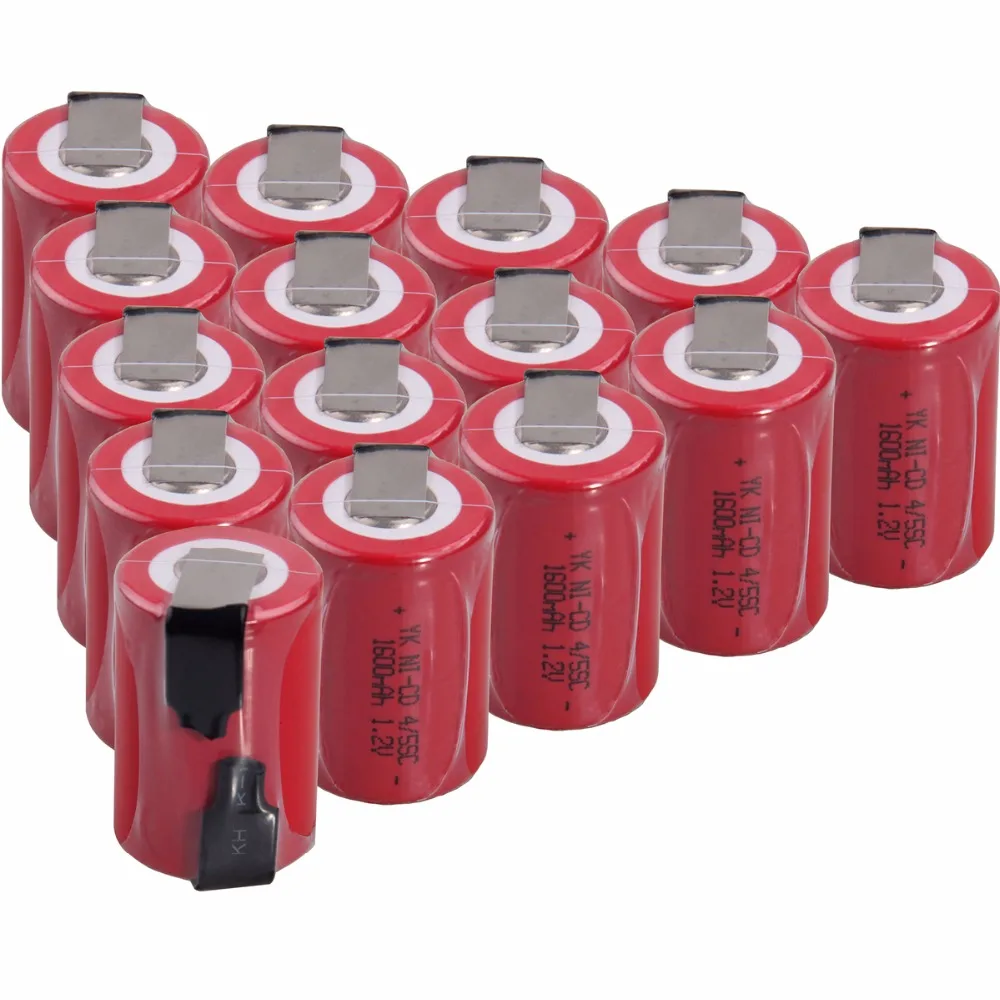 15 шт. 4/5SC 1600 мАч 1 2 В аккумулятор NICD аккумуляторные батареи для makita bosch B &amp D Hitachi metabo