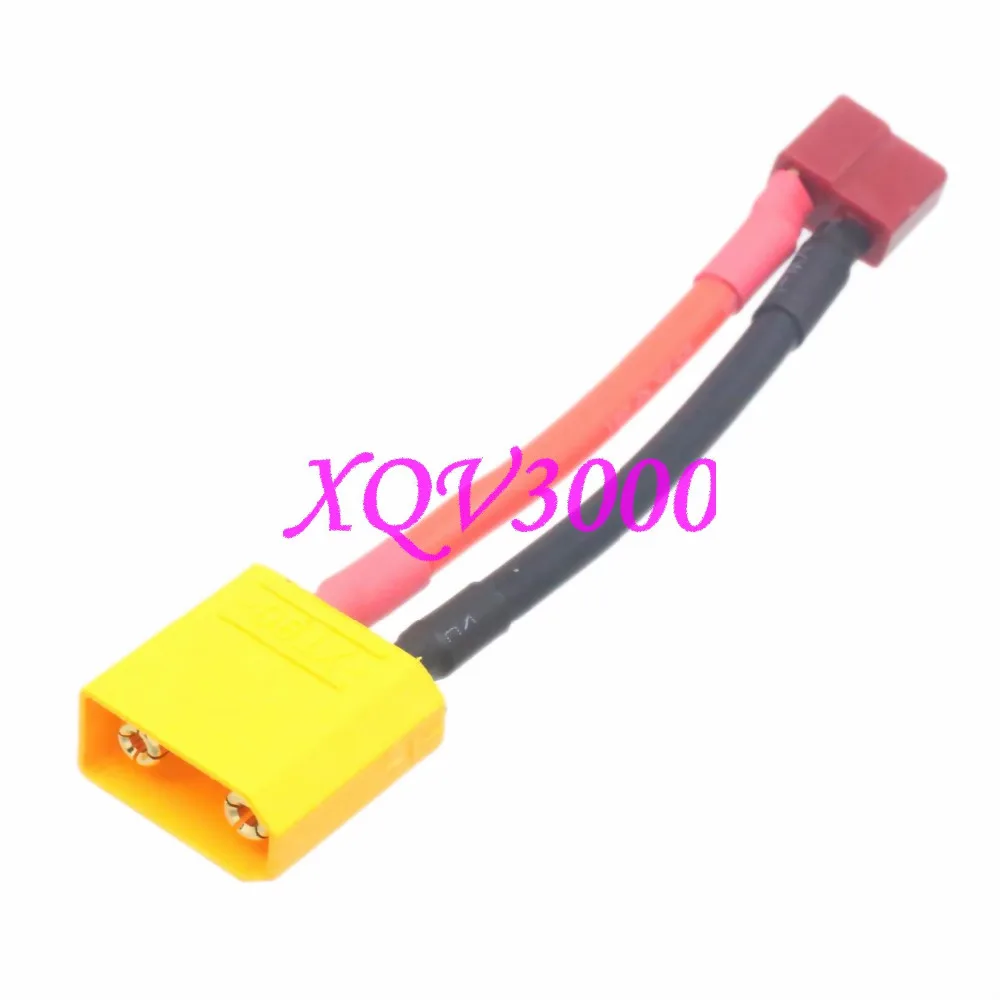 Адаптер XT90/Φ штекер Т разъем (стиль Deans) гнездовой 12AWG 5 см кабель|adapter connector|l
