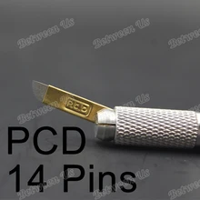 10 PCS/Lot PCD 14 Pins Tattoo Needles Permanent Makeup Eyebrow Embroidery Blades For Microblading Manual Tattoo Pen