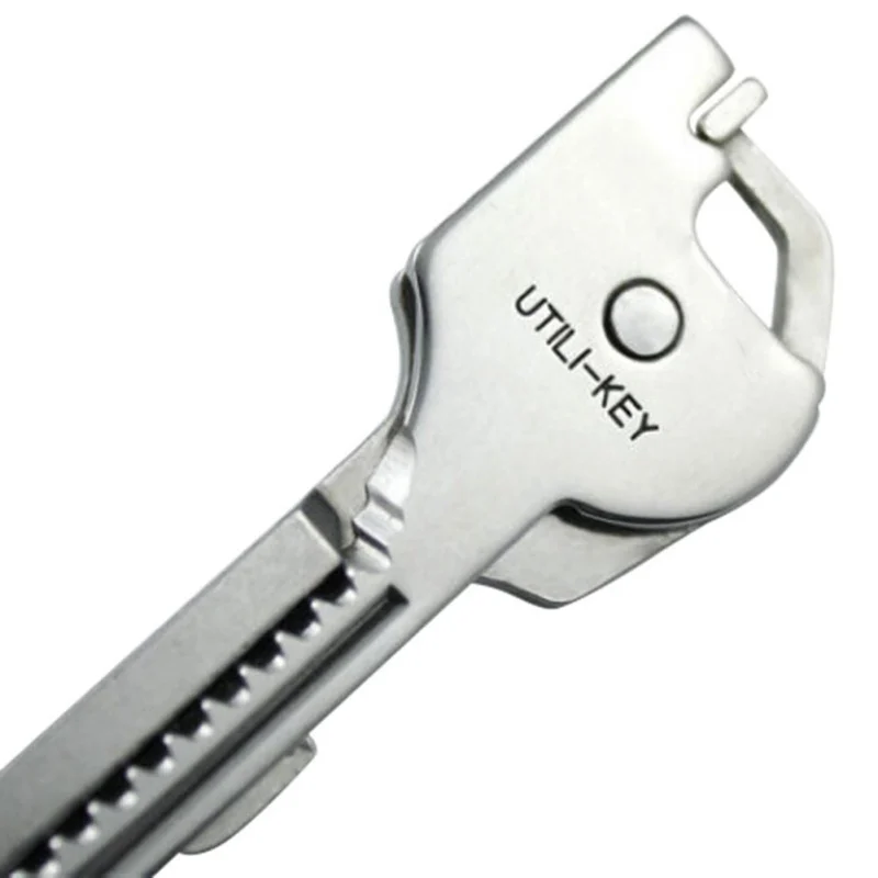 6 in1 Нержавеющая сталь многофункциональный брелок для ключей utiliity для повседневного использования, для кемпинга, швейцарский Карманный выживания Ножи Utili-ключ мульти Функция ключи Ножи
