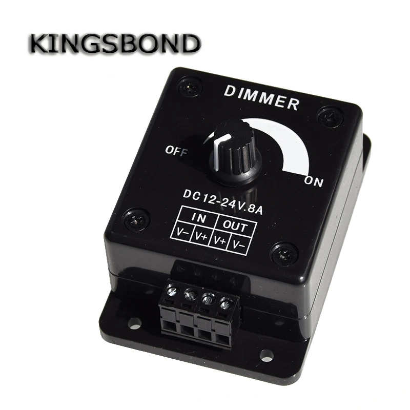 DC12V 24V 8A Single Color LED Dimmer knob Switch Brightness dimming