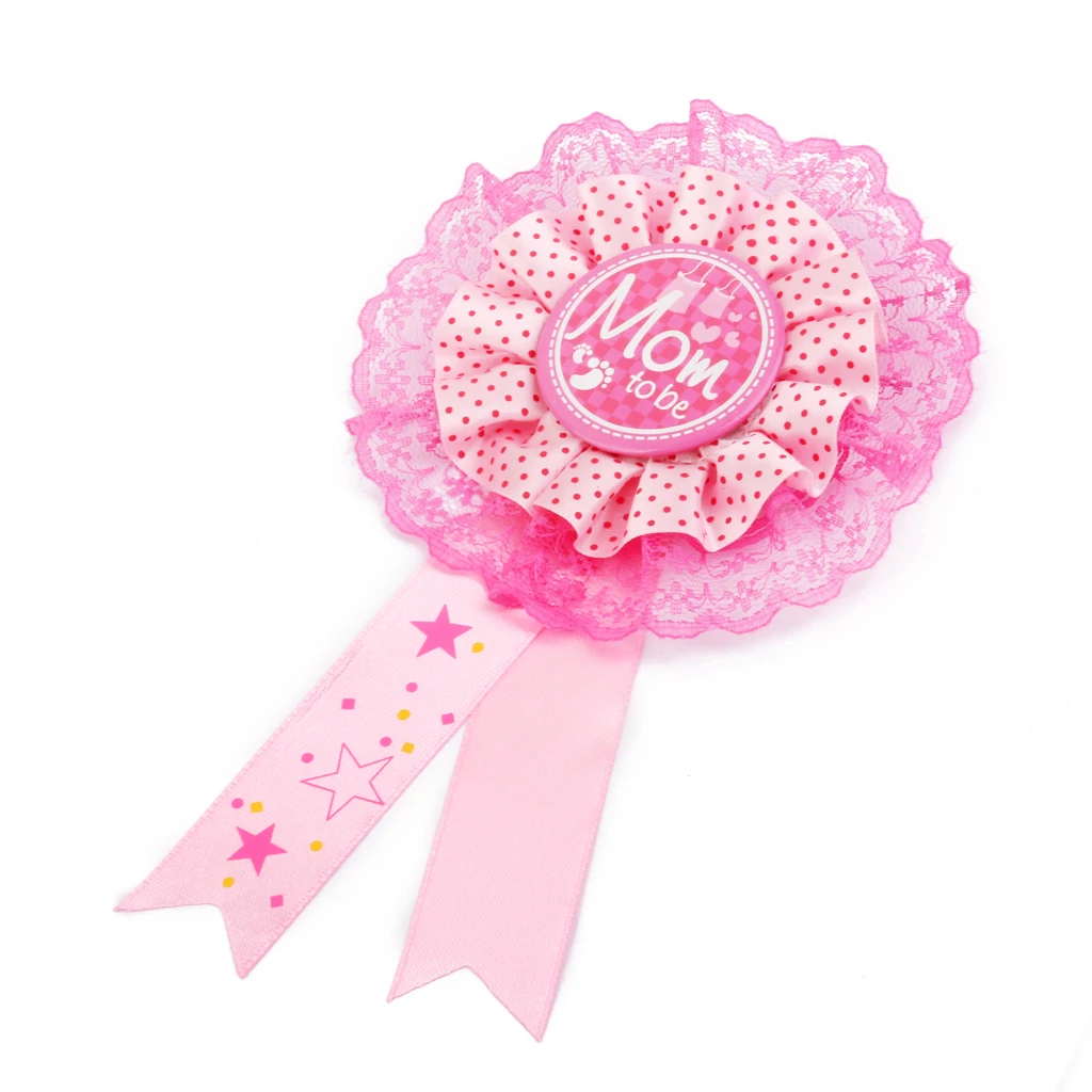 New Hot Sale Mom To Be Writing Award Ribbon Badge for Baby Shower Hens Night Party Favor Pink DIY Wedding Party Favor Decor Gift